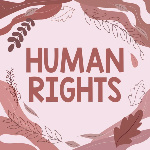İnsan Haklarını gösteren bir tabela. 