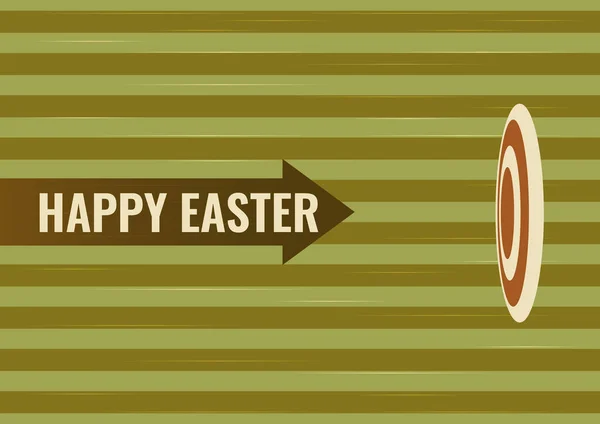 Fogalmi felirat Boldog Húsvétot. Koncepció jelentése Keresztény ünnep megemlékezés Jézus feltámadásáról Nyíl gyorsan halad a célok elérése felé. — Stock Fotó