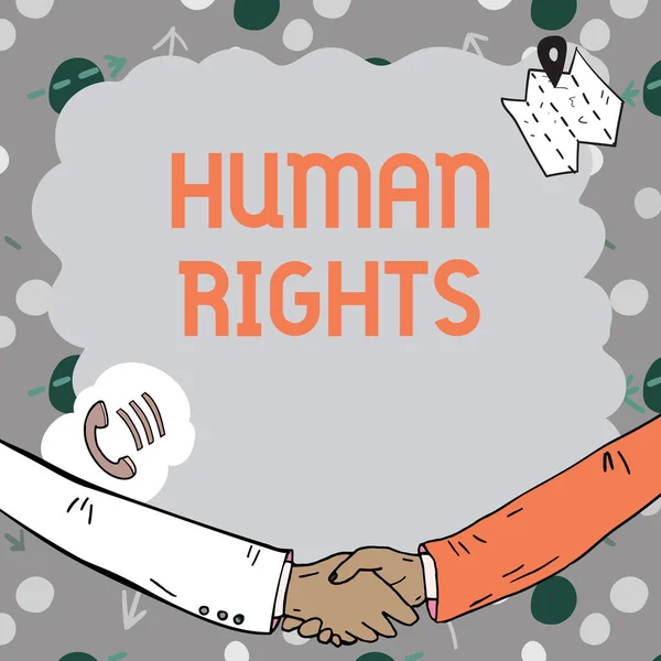 İnsan Hakları metni yazılıyor. İş genel bakış Ahlakı Standartları Kanun tarafından korunan boş bir çerçeve ile donatılmış iş toplantısını temsil ediyor — Stok fotoğraf