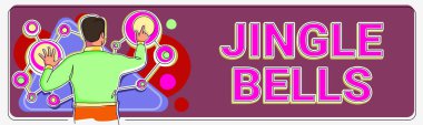 Text showing inspiration Jingle Bells. Business showcase Most famous traditional Christmas song all over the world Man manipulating circular chart representing successful strategy creation.