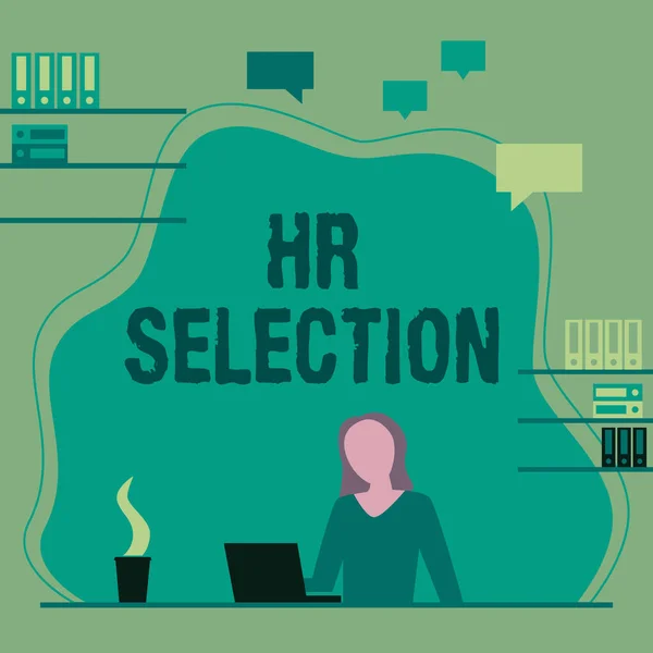 손 글씨는 Hr Selection 이 다. 인사과 직원을 고용 할 때에는 인사과를 이용하여 사진 과정 과 인사과에 접근하기도 하였다.. — 스톡 사진