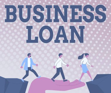 İş Kredisi 'ni gösteren bir mesaj. Kredi İpoteği Finansal Yardım Para İlerliyor Borç İş Birliği Engeller Elle Köprüsü Sunar Takım Çalışması.