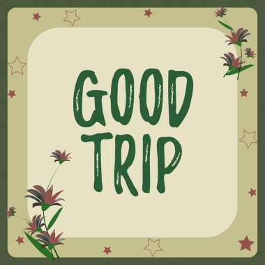 Kavramsal görüntü İyi Yolculuk, İnternet Konsepti Tekne, tren, otobüs ya da renkli çiçekler ve yeşilliklerle süslenmiş herhangi bir araç tarafından işletilen bir yolculuk ya da yolculuk.