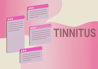 Tinnitus, Kavram anlamına gelen metin işareti bir zil ya da müzik ve kulaklardaki benzer ses hissi başarılı çevrimiçi iletişim meslektaşlarını sembolize eden sohbet sekmeleri.