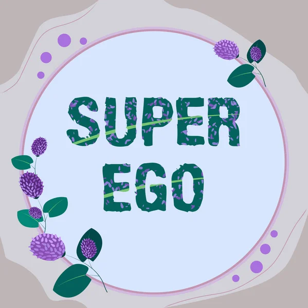Zeichen Mit Super Ego Internet Konzept Das Ich Oder Selbst — Stockfoto