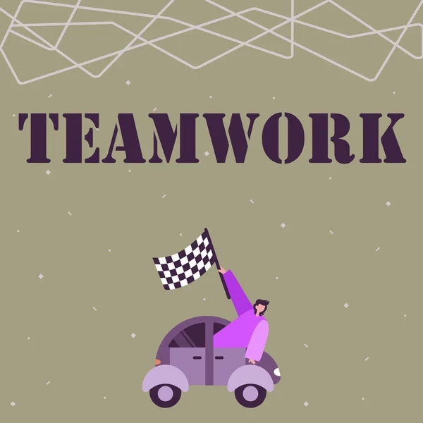 Writing Displaying Text Teamwork Business Idea Group Showing Who Work — Stock Photo, Image