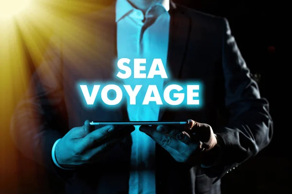 Inspiración Que Muestra Muestra Sea Voyage Idea Negocio Que Monta — Foto de Stock