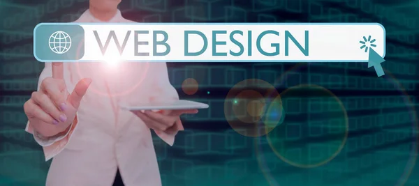 Texto Mostrando Inspiração Web Design Abordagem Negócios Que Responsável Pela — Fotografia de Stock