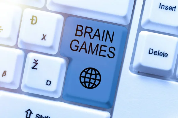 Знак Отображения Мозговые Игры Концепция Означающая Психологическую Тактику Манипулирования Запугивания — стоковое фото