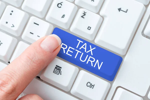 納税申告書を示すインスピレーション 納税者が所得状況の年間声明を行うビジネスアプローチ 48986 — ストック写真