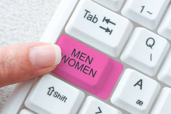 Text Sign Showing Men Women Internet Concept State Boy Girl — Stock Photo, Image