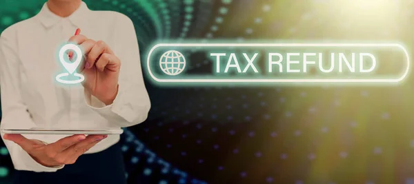 Text Rukopisu Tax Refundation Business Overview Applied Money Liability Less — Stock fotografie
