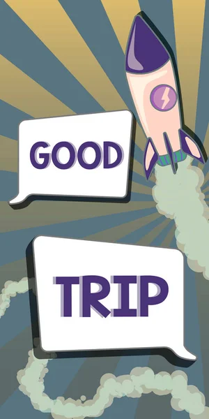 Conceptuele Weergave Good Trip Business Showcase Een Reis Reis Gerund — Stockfoto