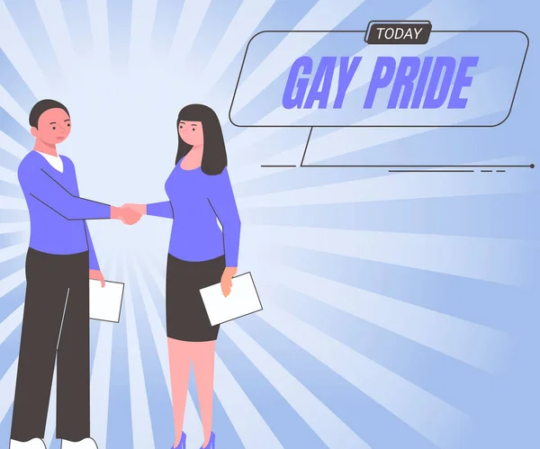 Handwriting Text Gay Pride Word Dignity Idividual Belongs Either Man — 스톡 사진