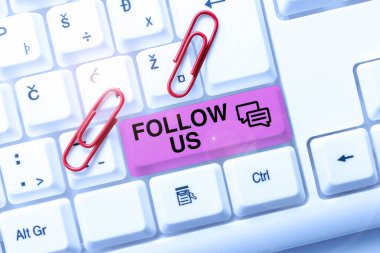 El yazısı metinleri bizi takip edin, iş görüşü bir kişiyi veya grubu şirketine davet etmek ve soyut modernize form çiçekleri ve yeşilliklerle süslenmiş boş çerçeve kuralları almak..