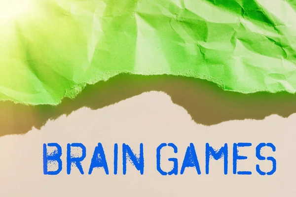 Концептуальный Дисплей Brain Games Бизнес Подход Психологическая Тактика Манипулировать Запугивать — стоковое фото