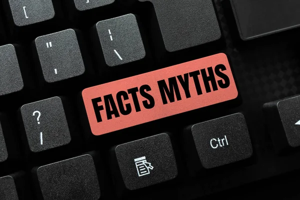 Conceptual Caption Facts Myths Internet Concept Work Based Imagination Rather — Stock Photo, Image