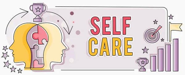 Tekst Bijschrift Presenteren Self Care Business Concept Geef Comfort Aan — Stockfoto