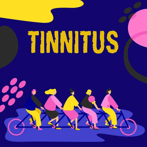 Написання Тексту Tinnitus Огляд Бізнесу Дзвінок Або Музика Схожі Відчуття — стокове фото