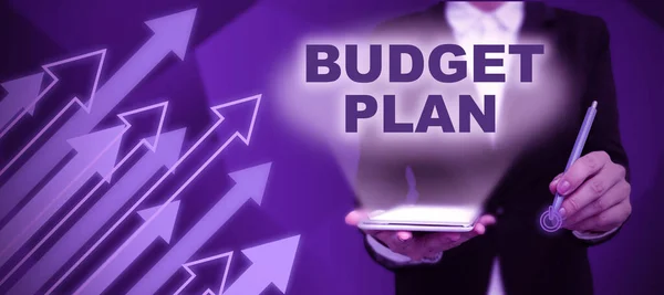 Inspiratie Met Teken Budget Plan Business Showcase Financiële Planning Voor — Stockfoto