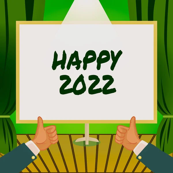 Sign Weergeven Happy 2022 Business Showcase Tijd Dag Waarop Een — Stockfoto