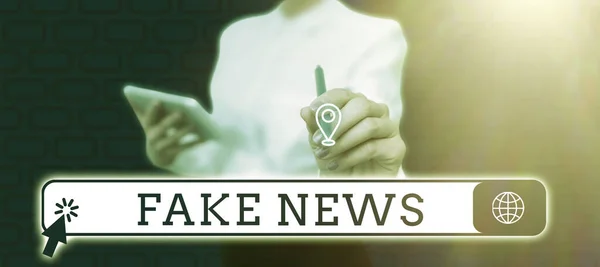 Text Der Inspiration Bietet Fake News Internet Konzept Information Die — Stockfoto
