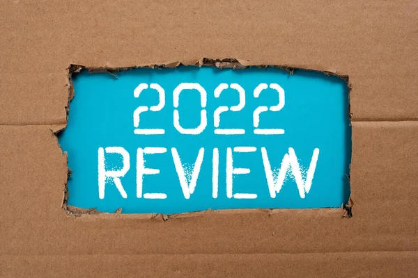 Conceptual Caption 2022 Review Internet Concept Látva Fontos Események Vagy — Stock Fotó