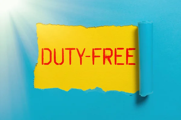 Duty Free Word Written Store Estabsbhement Which Sold Imported Products — 스톡 사진