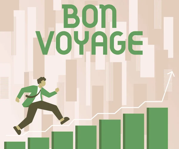 Testo Che Mostra Ispirazione Bon Voyage Business Approach Used Express — Foto Stock