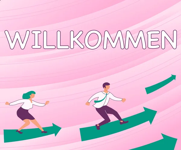 Wilkommen Business Overview Welcome Show Event Your Home Something Effect — 스톡 사진