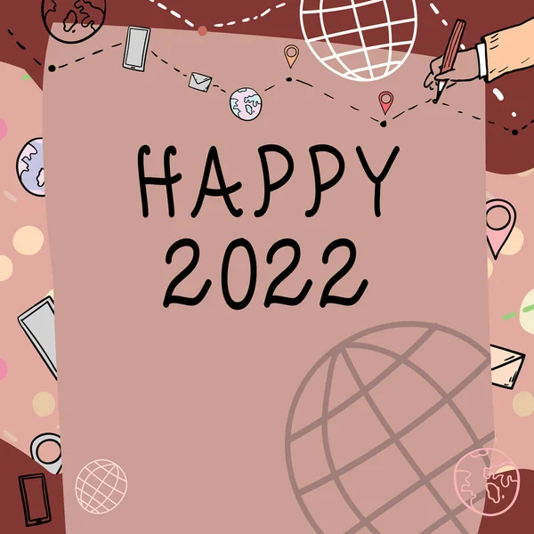 Zarejestruj Wyświetlając Happy 2022 Biznes Pomysł Czas Lub Dzień Którym — Zdjęcie stockowe