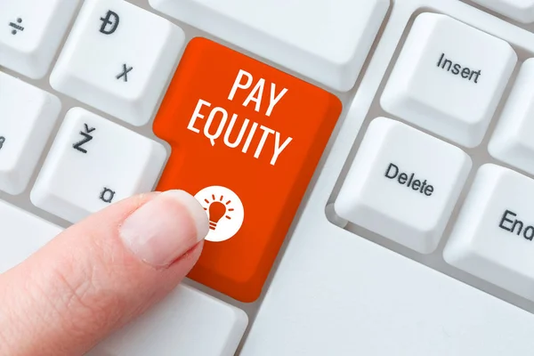Εννοιολογικός Τίτλος Pay Equity Επιχειρηματική Επισκόπηση Για Την Εξάλειψη Των — Φωτογραφία Αρχείου