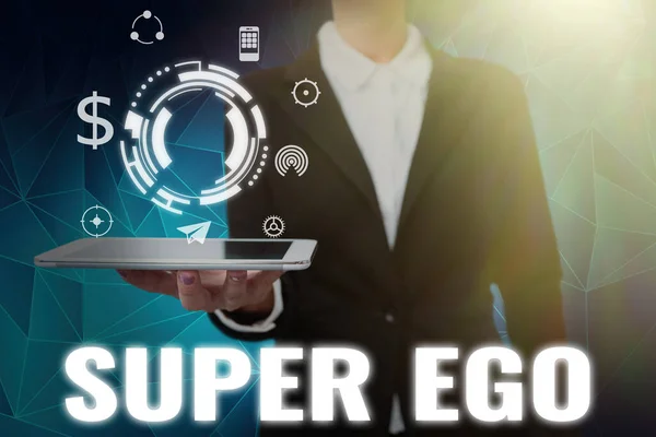 Inspiration Showing Sign Super Ego Business Concept Self Any Person — Stock Photo, Image