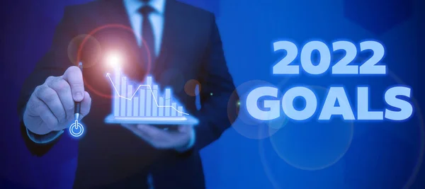 Conceptueel Bijschrift 2022 Doelstellingen Business Concept Een Plan Doen Voor — Stockfoto