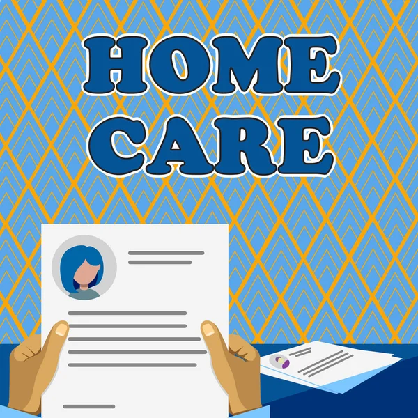 Conceptuele Weergave Home Care Concept Betekenis Plaats Waar Tonen Kan — Stockfoto