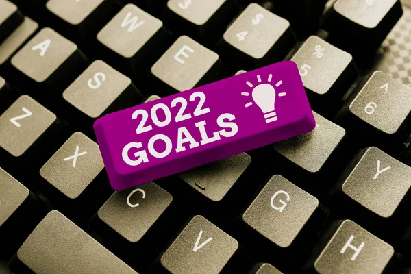Escribir Mostrando Texto 2022 Objetivos Visión General Del Negocio Plan —  Fotos de Stock
