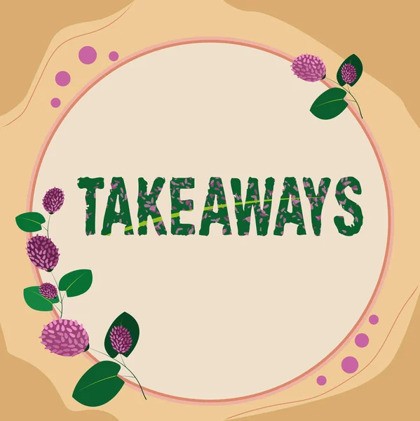 Inspiratie Tonen Teken Takeaways Concept Betekenis Een Daad Instantie Van — Stockfoto