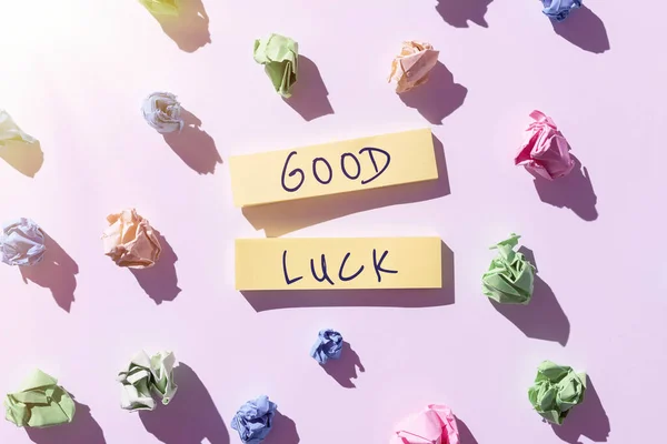 Text Der Inspiration Zeigt Good Luck Internet Konzept Ein Positives — Stockfoto
