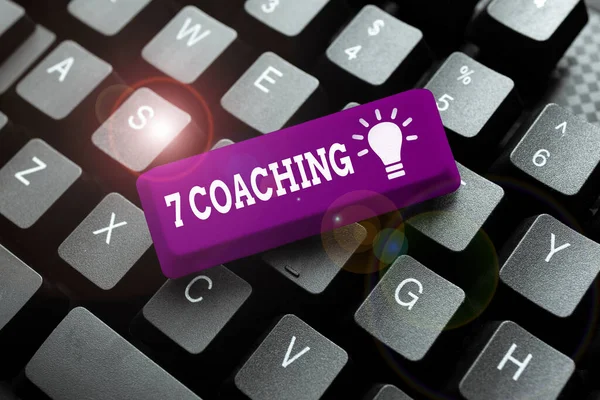 Text Showing Inspiration Coaching Business Showcase Refers Number Figures Business — Stock Photo, Image