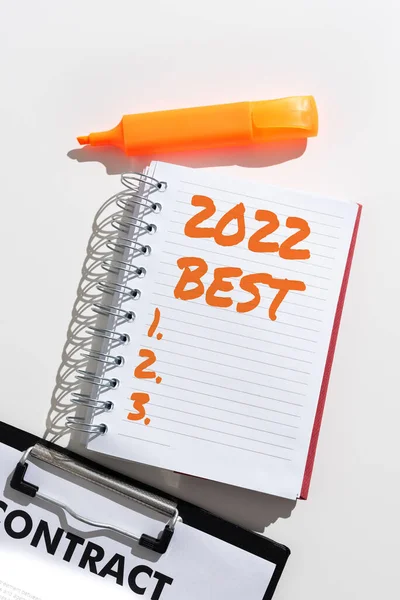 Hand Writing Sign 2022 Best Internet Concept Highest Quality Done — Stock Photo, Image