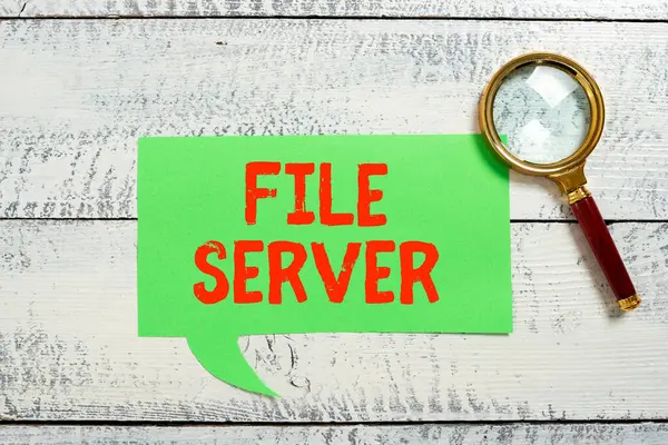 Textová Značka Zobrazující File Server Business Approach Zařízení Které Řídí — Stock fotografie