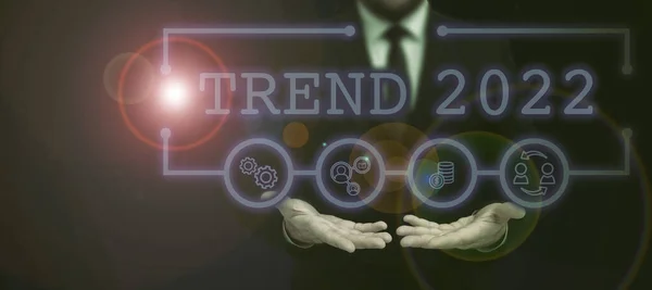 Metin Başlığı Trend 2022 Temsil Ediyor Mevcut Yılda Kısa Bir — Stok fotoğraf