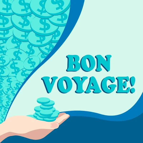 Testo Che Mostra Ispirazione Bon Voyage Business Vetrina Utilizzato Esprimere — Foto Stock