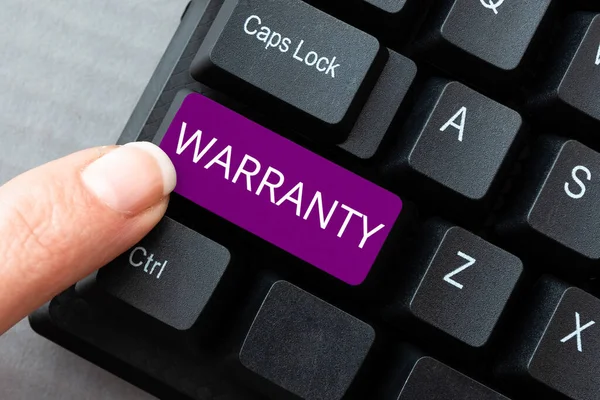 Sign Displaying Warranty Business Approach Free Service Repair Maintenance Product — Stock Photo, Image