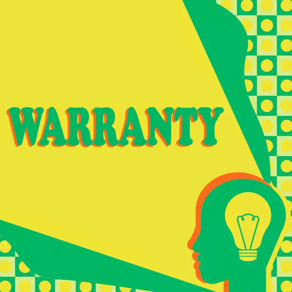 Concereption Warranty Business Concept Free Service Recovery Maintain Product Sold — 스톡 사진