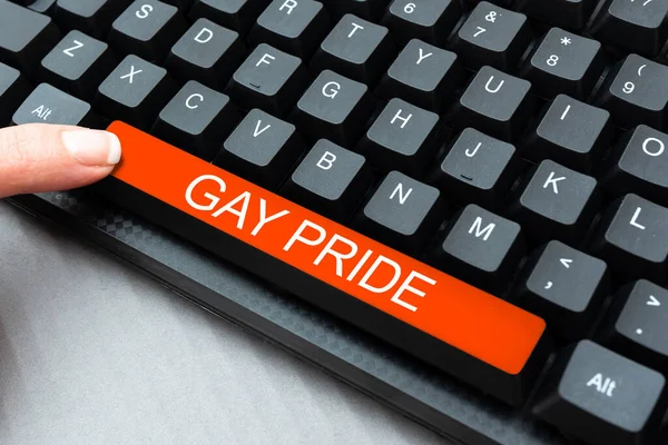 Conceptuele Weergave Gay Pride Zakelijke Aanpak Waardigheid Van Een Idioom — Stockfoto