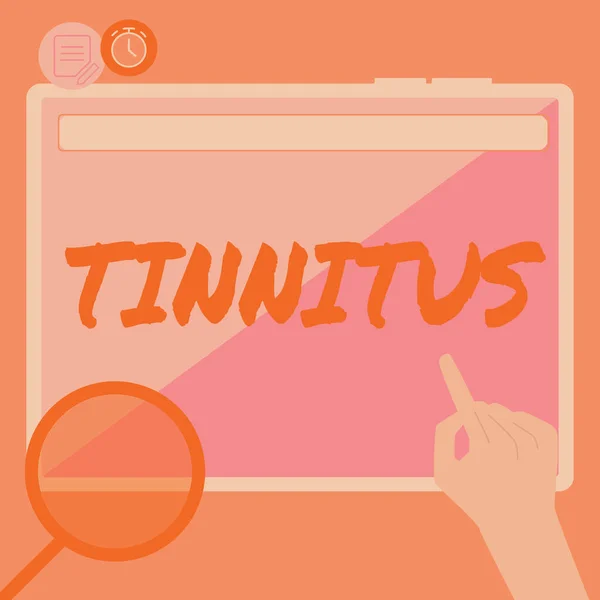 Inspiráló Szöveg Tinnitus Word Csengő Vagy Zene Hasonló Érzés Hang — Stock Fotó