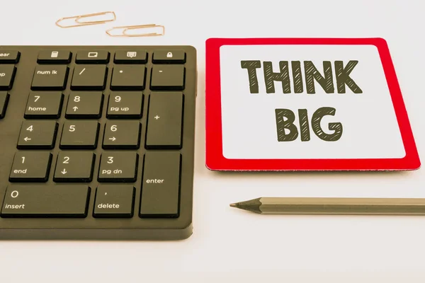 텍스트 사이트 Think Big Business Idea Plan Something High Value — 스톡 사진