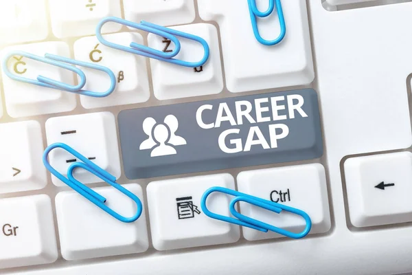 Writing Displaying Text Career Gap Business Overview Scene You Stop — Stock Photo, Image