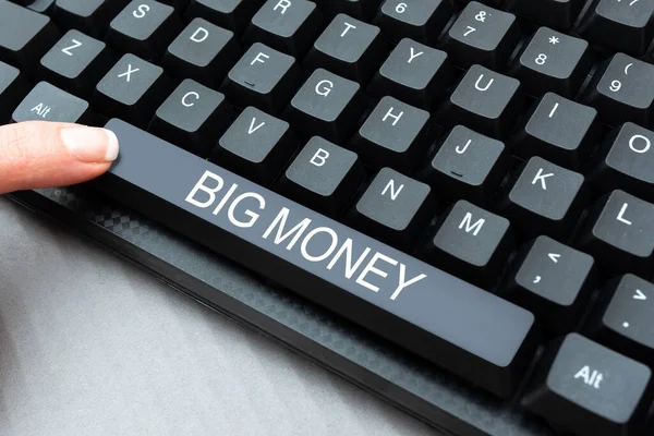 Tekst Met Inspiratie Big Money Business Aanpak Met Betrekking Tot — Stockfoto